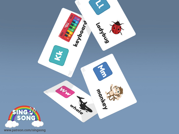 Flashcards from Sing Song, free to download.